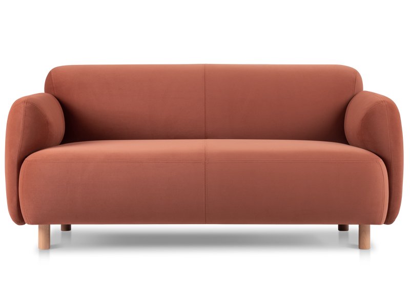 Диван прямой Пайпел Велюр Терракотовый