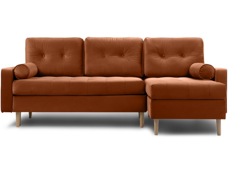 Диван угловой Ситено Велюр Терракотовый